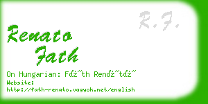 renato fath business card